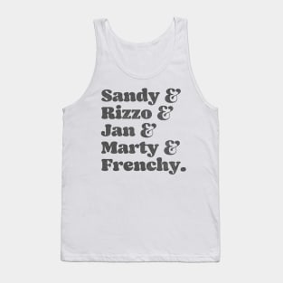 Grease Pink Ladies Names List Tank Top